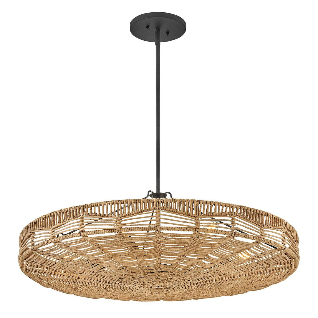 Quintiesse QN-OPHELIA-6P-BK-CAM Ophelia 6 Light Duo Mount Pendant Black/Camel