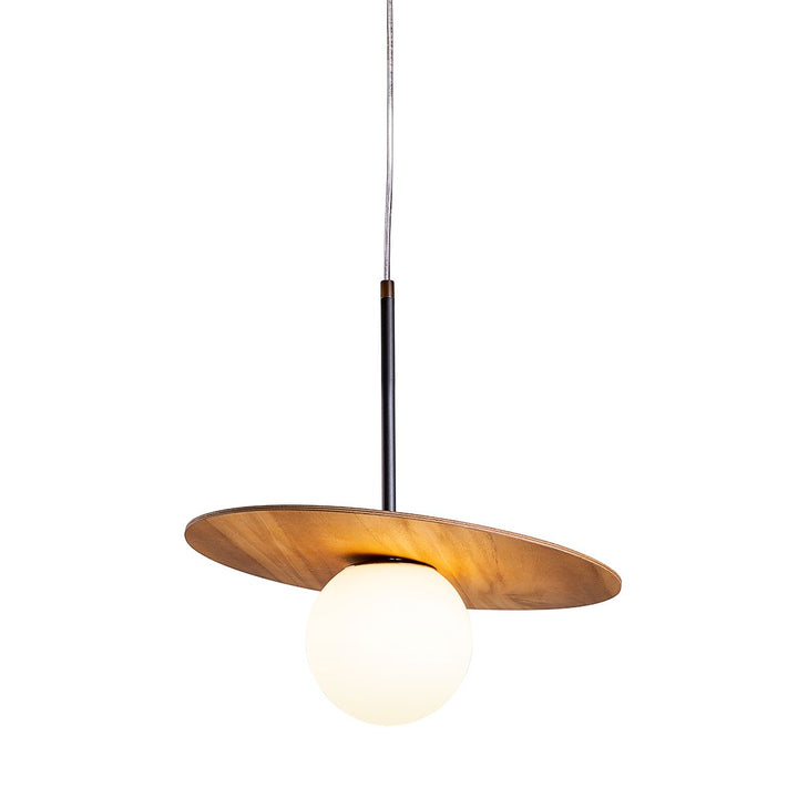 Quintiesse QN-ORBIT-P-M-TEAK Orbit Pendant Light Teak