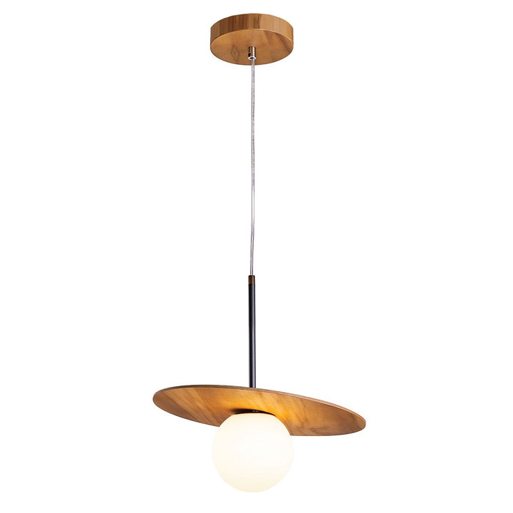 Quintiesse QN-ORBIT-P-M-TEAK Orbit Pendant Light Teak