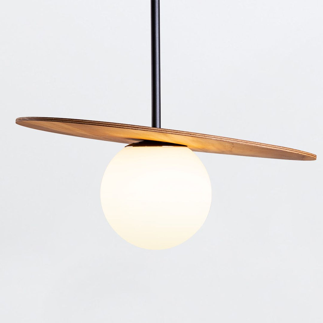 Quintiesse QN-ORBIT-P-M-TEAK Orbit Pendant Light Teak