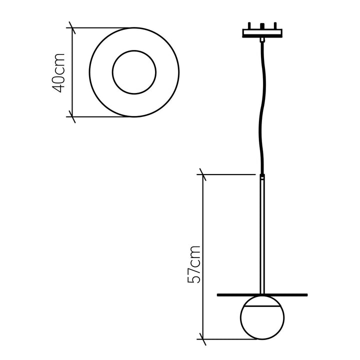 Quintiesse QN-ORBIT-P-M-TEAK Orbit Pendant Light Teak