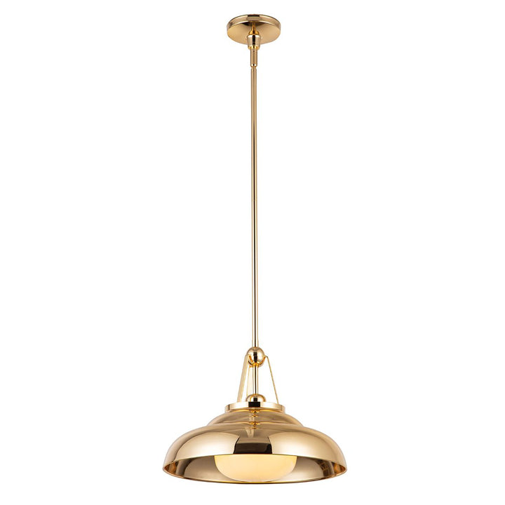 Quintiesse QN-PALMETTO-P-M-PB Palmetto 1 Light Pendant Polished Brass