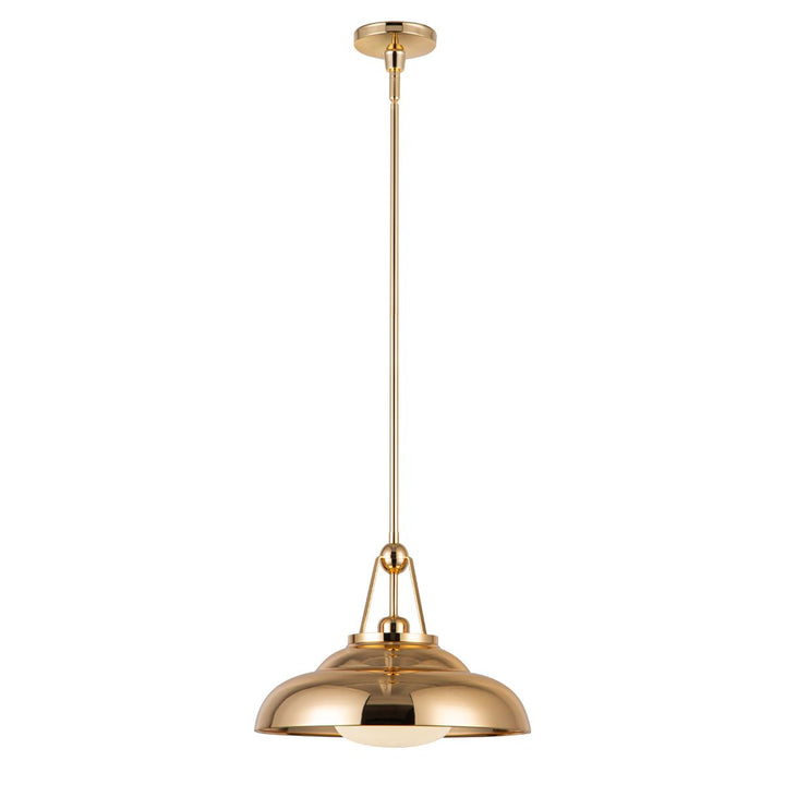 Quintiesse QN-PALMETTO-P-M-PB Palmetto 1 Light Pendant Polished Brass