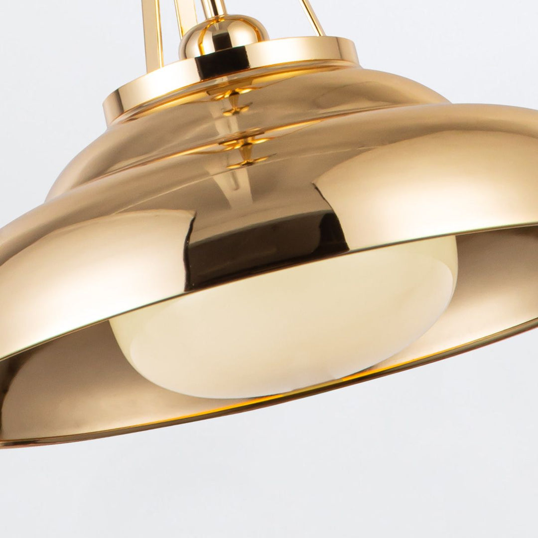 Quintiesse QN-PALMETTO-P-M-PB Palmetto 1 Light Pendant Polished Brass