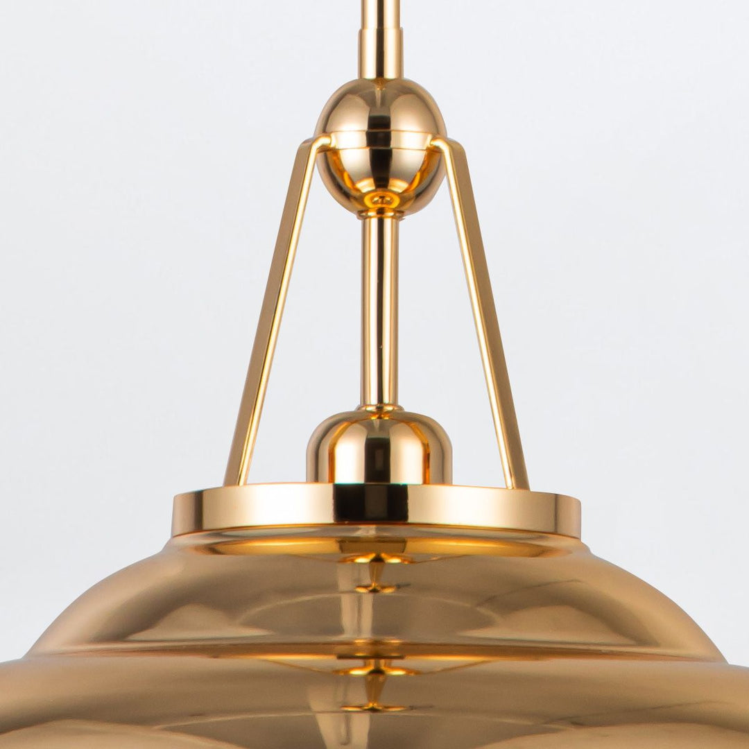 Quintiesse QN-PALMETTO-P-M-PB Palmetto 1 Light Pendant Polished Brass