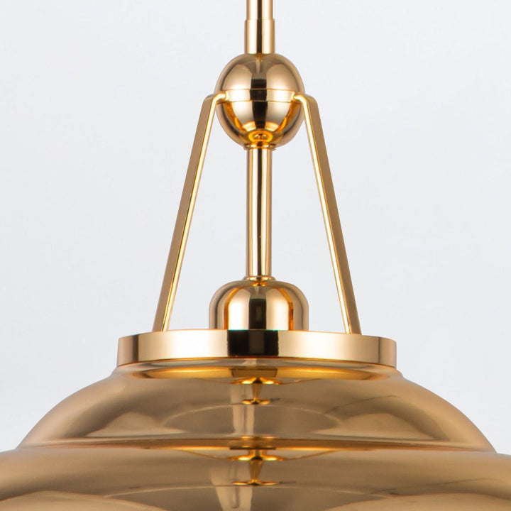 Quintiesse QN-PALMETTO-P-M-PB Palmetto 1 Light Pendant Polished Brass
