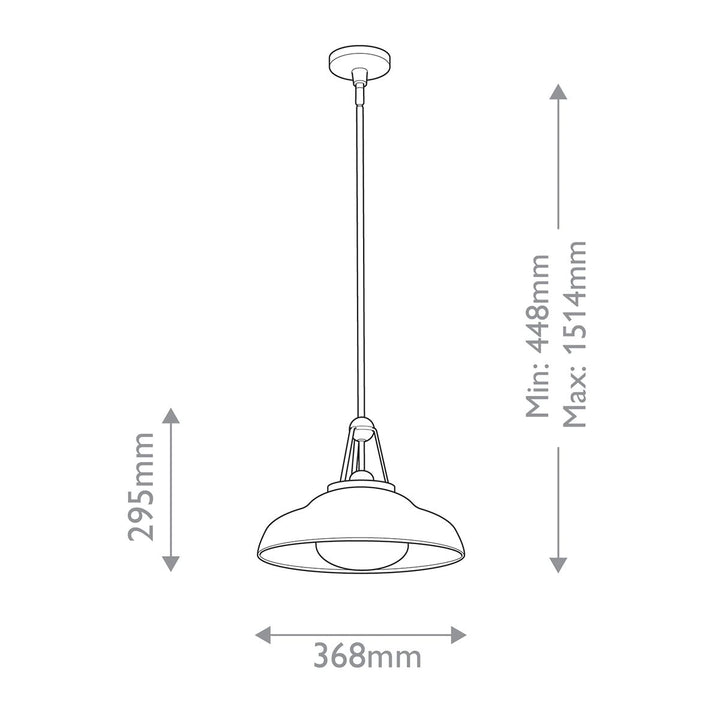 Quintiesse QN-PALMETTO-P-M-UBZ Palmetto 1 Light Pendant Urban Bronze