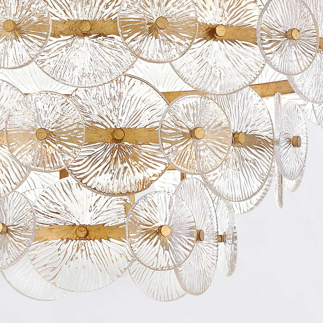Quintiesse QN-RENE-16P-DSB Rene 16 Light Multi-Tier Chandelier Distressed Brass