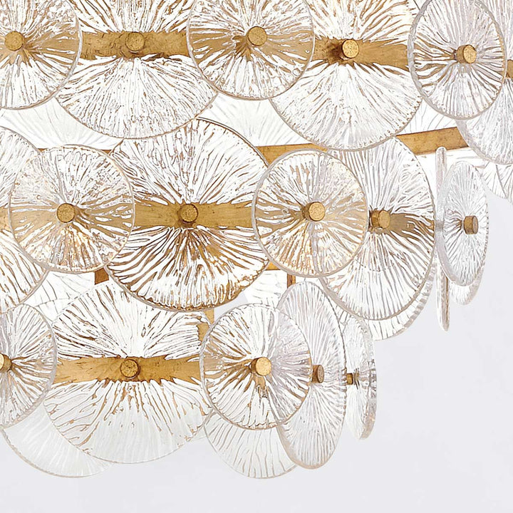 Quintiesse QN-RENE-16P-DSB Rene 16 Light Multi-Tier Chandelier Distressed Brass