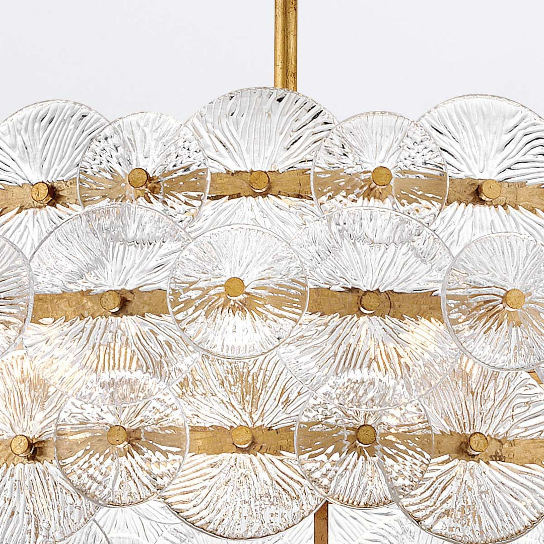 Quintiesse QN-RENE-6P-DSB Rene 6 Light Drum Chandelier Distressed Brass