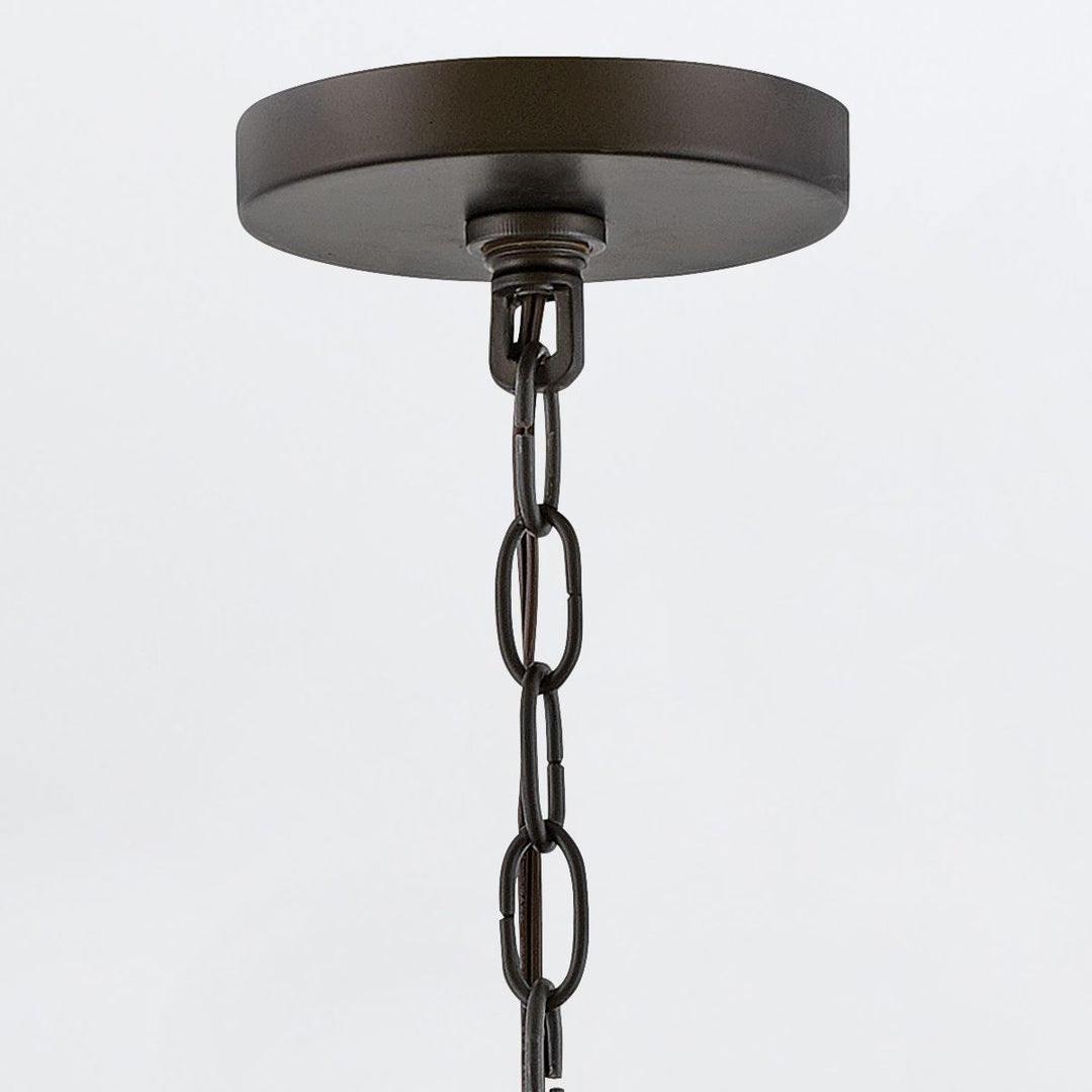 Quintiesse QN-RIVERWOOD4 Riverwood Outdoor 4 Light Chandelier Warm Bronze with Warm Ash accents