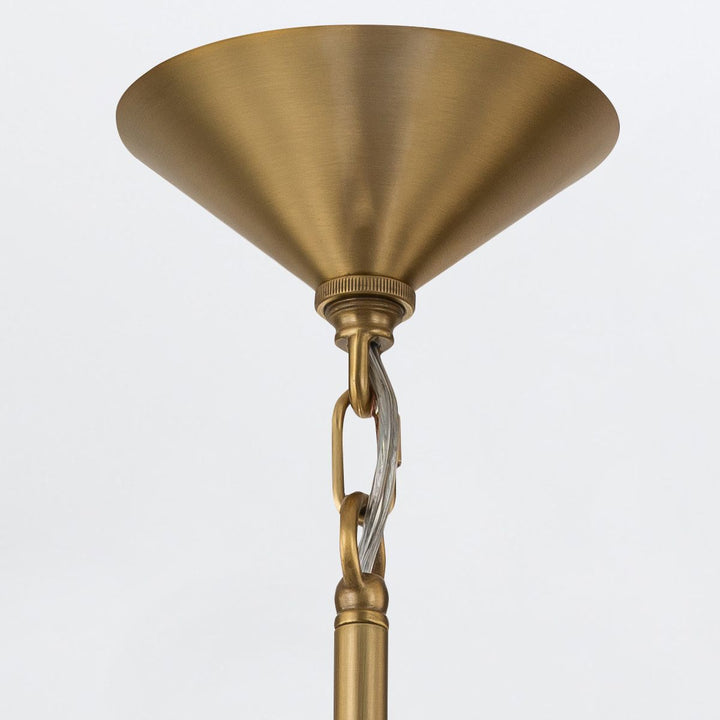 Quintiesse QN-SAUCER-1P-M-AB-OPAL Saucer 1 Light Medium Pendant Aged Brass
