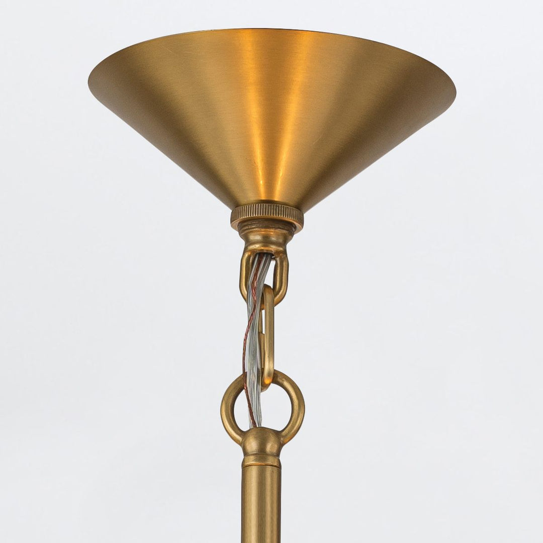 Quintiesse QN-SAUCER-4P-L-AB-OPAL Saucer 4 Light Large Pendant Aged Brass