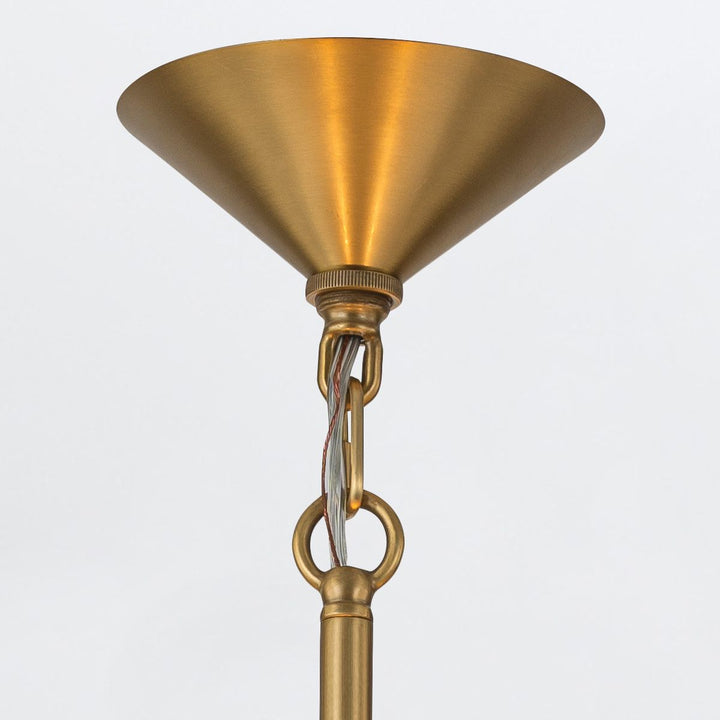 Quintiesse QN-SAUCER-4P-L-AB-OPAL Saucer 4 Light Large Pendant Aged Brass