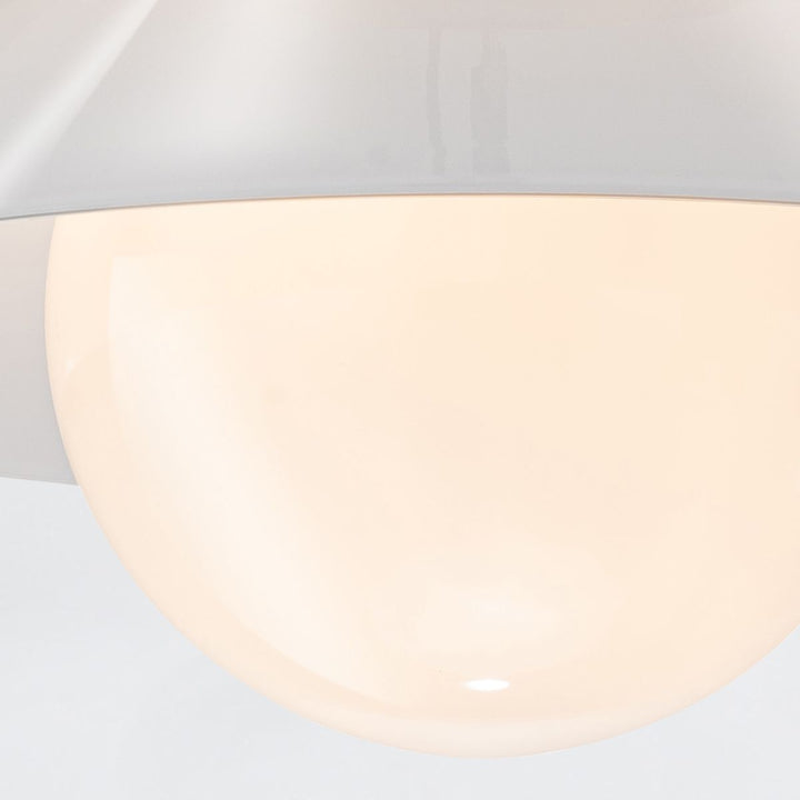 Quintiesse QN-SAUCER-FM-AB-OPAL Saucer 1 Light Flush Aged Brass