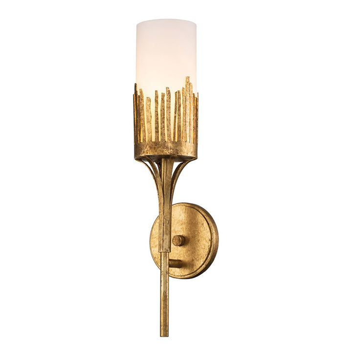 Quintiesse QN-SAWGRASS-1WB-DG-O Sawgrass Bathroom 1 Light Wall Light Gold Leaf with Antique Glaze