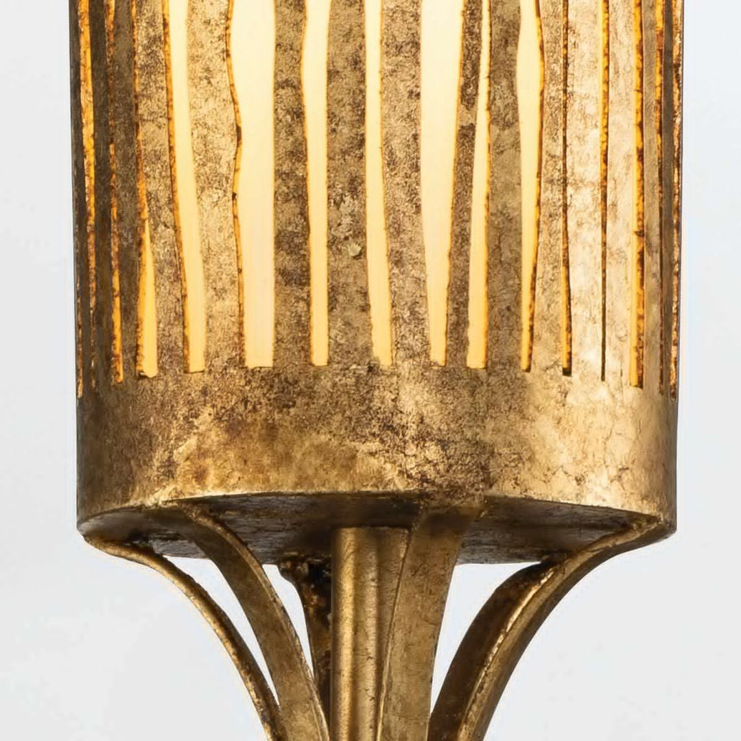 Quintiesse QN-SAWGRASS-1WB-DG-O Sawgrass Bathroom 1 Light Wall Light Gold Leaf with Antique Glaze