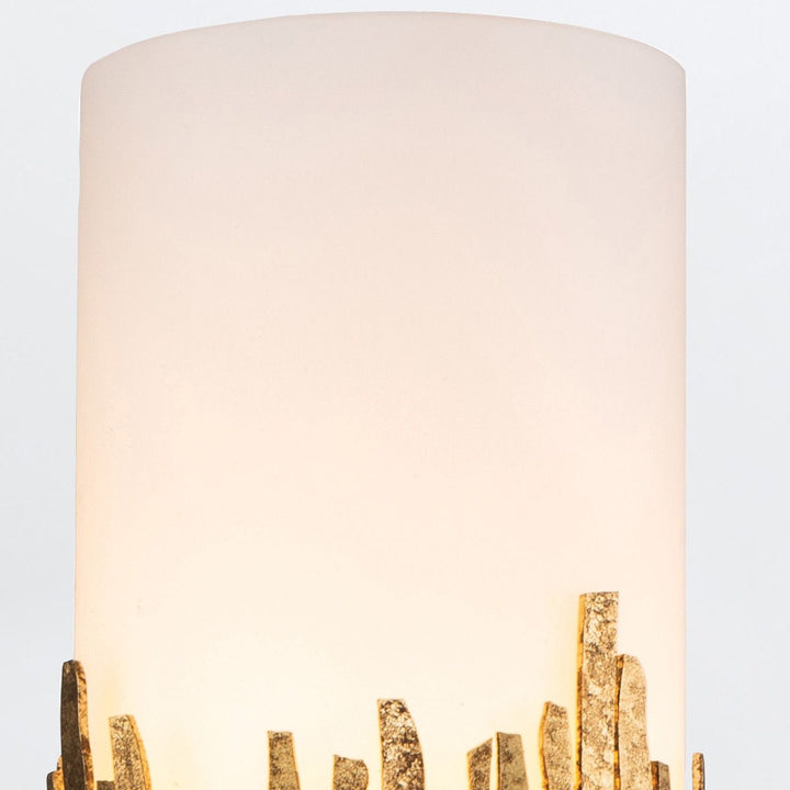 Quintiesse QN-SAWGRASS-1WB-DG-O Sawgrass Bathroom 1 Light Wall Light Gold Leaf with Antique Glaze