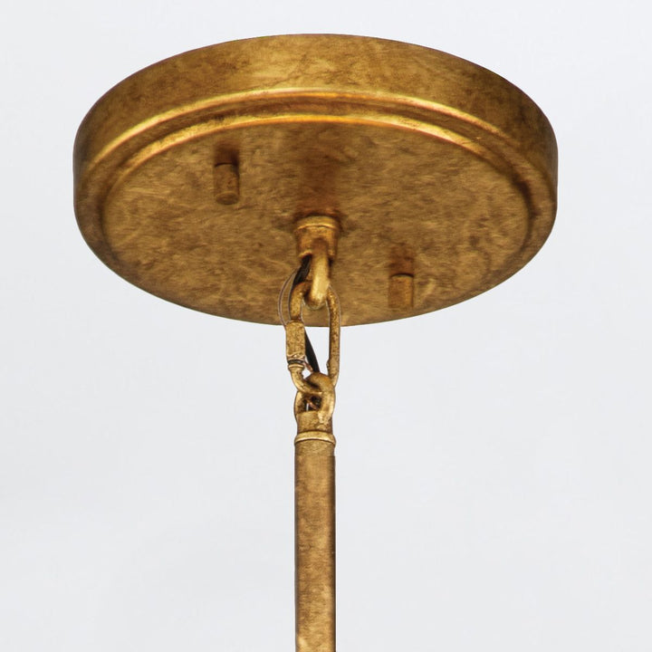 Quintiesse QN-SAWGRASS-2P-DG-O Sawgrass 3 Light Pendant Gold Leaf with Antique Glaze