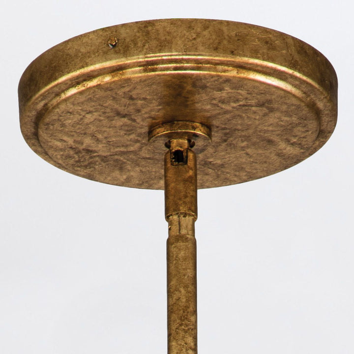 Quintiesse QN-SAWGRASS-3-DG-O Sawgrass 3 Light Chandelier Gold Leaf with Antique Glaze