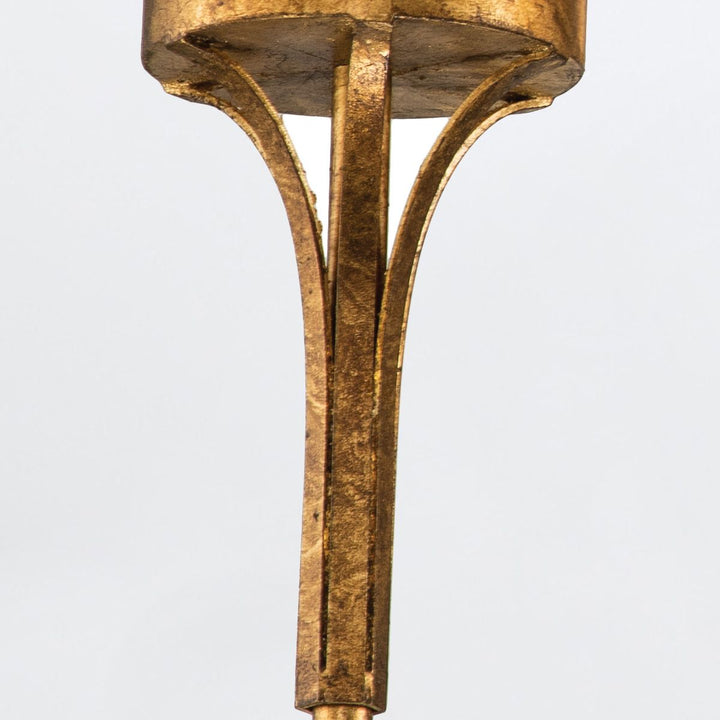 Quintiesse QN-SAWGRASS-3-DG-O Sawgrass 3 Light Chandelier Gold Leaf with Antique Glaze