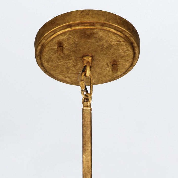 Quintiesse QN-SAWGRASS-3P-DG-O Sawgrass 3 Light Pendant Gold Leaf with Antique Glaze