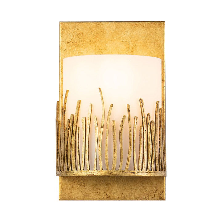 Quintiesse QN-SAWGRASS-WU-DG-O Sawgrass Bathroom 1 Light Wall Light Gold Leaf with Antique Glaze