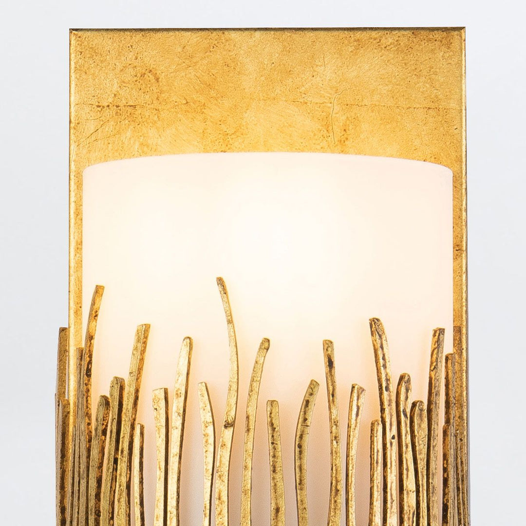 Quintiesse QN-SAWGRASS-WU-DG-O Sawgrass Bathroom 1 Light Wall Light Gold Leaf with Antique Glaze