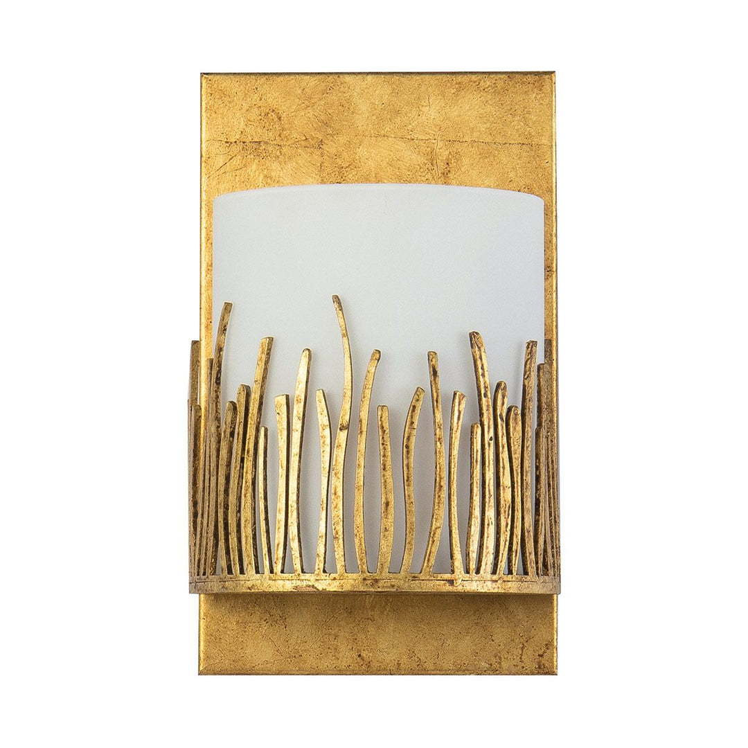 Quintiesse QN-SAWGRASS-WU-DG-O Sawgrass Bathroom 1 Light Wall Light Gold Leaf with Antique Glaze
