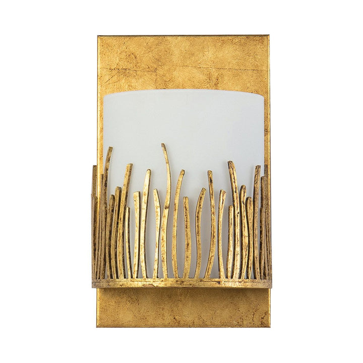 Quintiesse QN-SAWGRASS-WU-DG-O Sawgrass Bathroom 1 Light Wall Light Gold Leaf with Antique Glaze