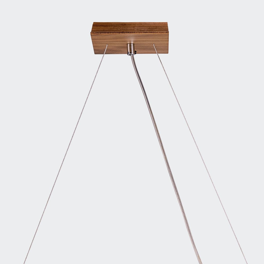 Quintiesse QN-SFERA-3P-TEAK Sfera 3 Light Linear Pendant Light Teak