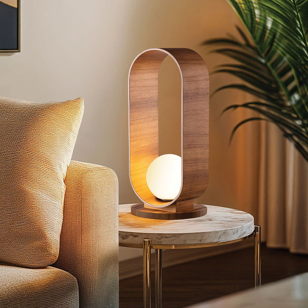 Quintiesse QN-SFERA-TL-L-TEAK Sfera Table Lamp Teak