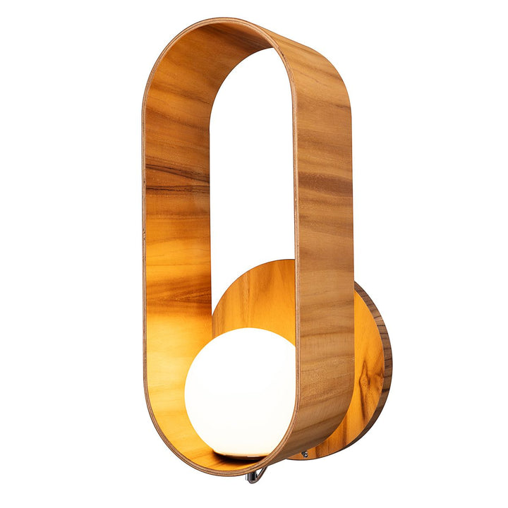 Quintiesse QN-SFERA-WB-L-TEAK Sfera Wall Light Teak