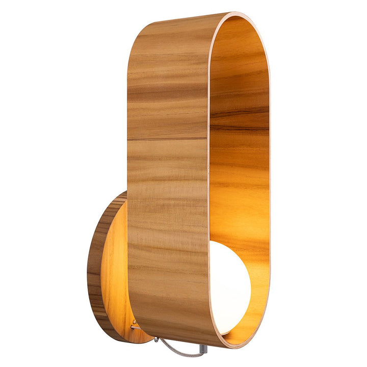 Quintiesse QN-SFERA-WB-L-TEAK Sfera Wall Light Teak