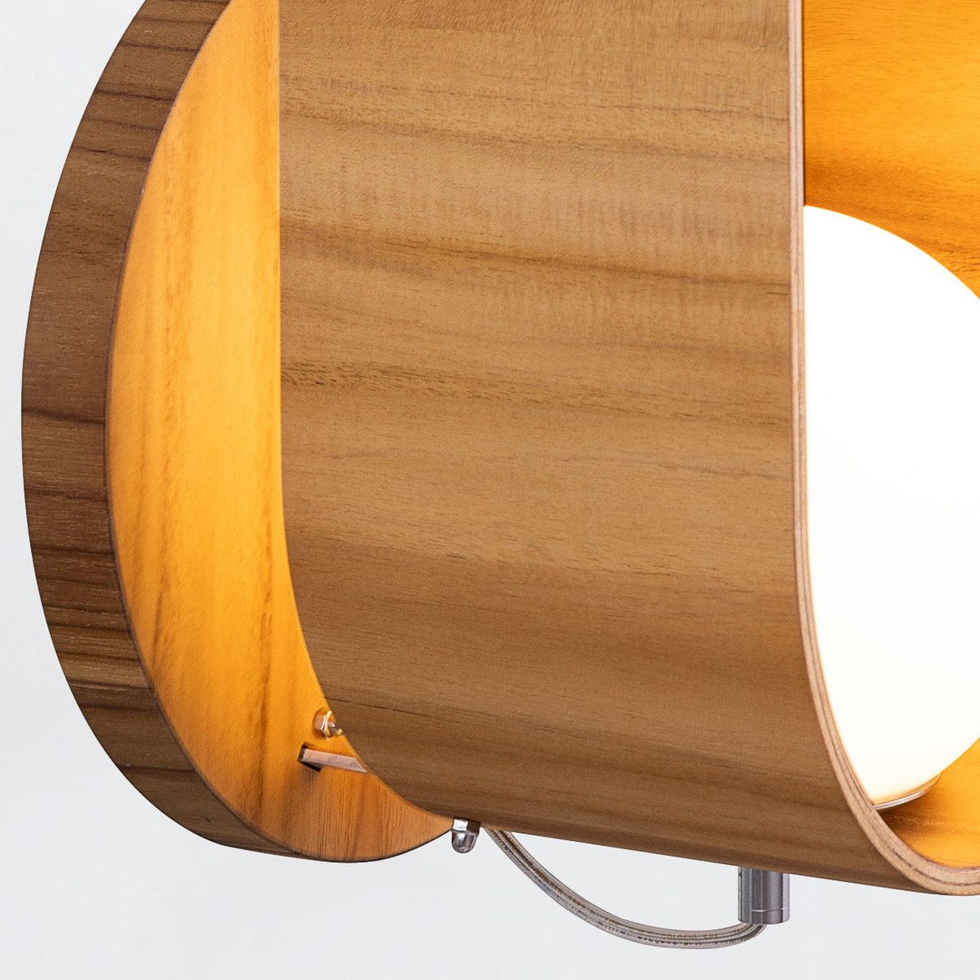 Quintiesse QN-SFERA-WB-L-TEAK Sfera Wall Light Teak