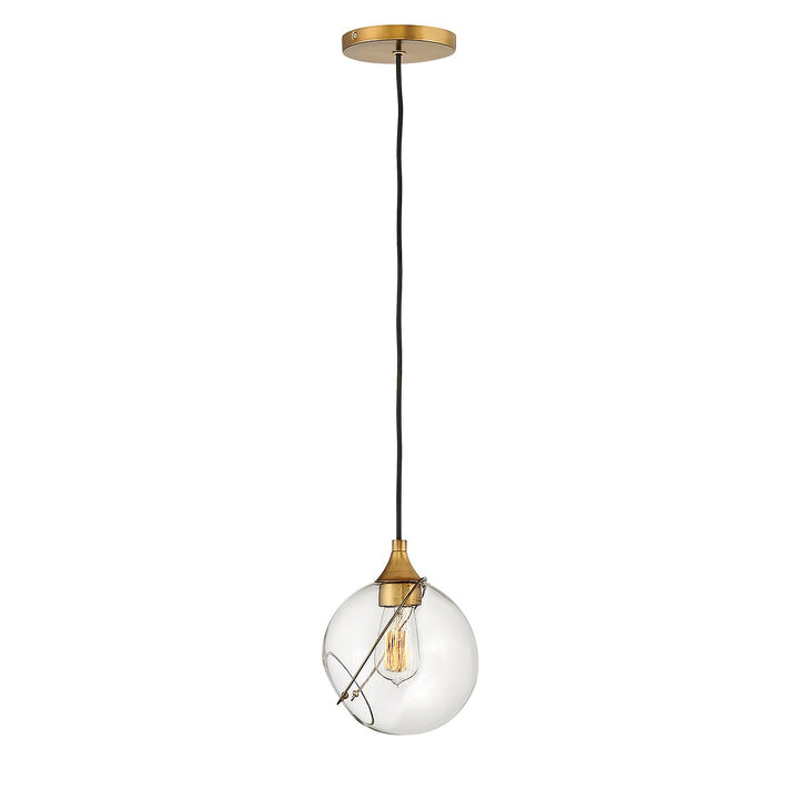 Quintiesse QN-SKYE-1P-S Skye 1 Light Small Pendant Heritage Brass