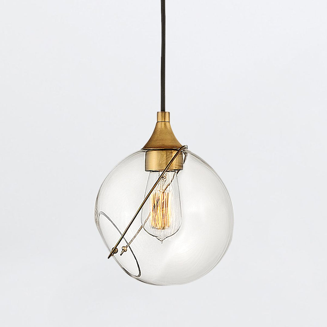 Quintiesse QN-SKYE-1P-S Skye 1 Light Small Pendant Heritage Brass