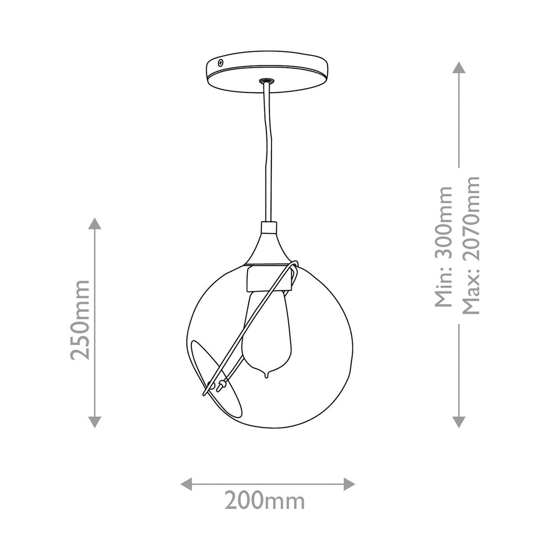 Quintiesse QN-SKYE-1P-S Skye 1 Light Small Pendant Heritage Brass