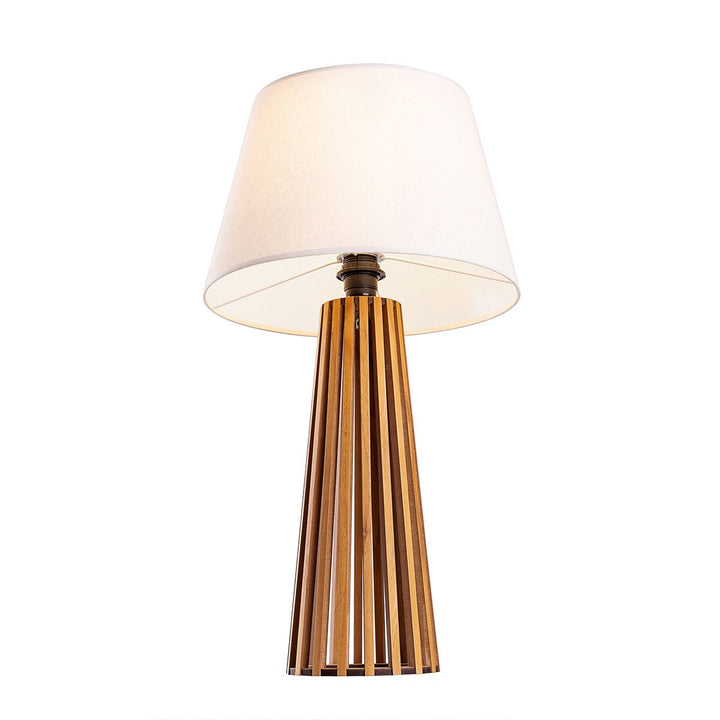 Quintiesse QN-SLATTED-TL-TEAK Slatted Table Lamp Teak