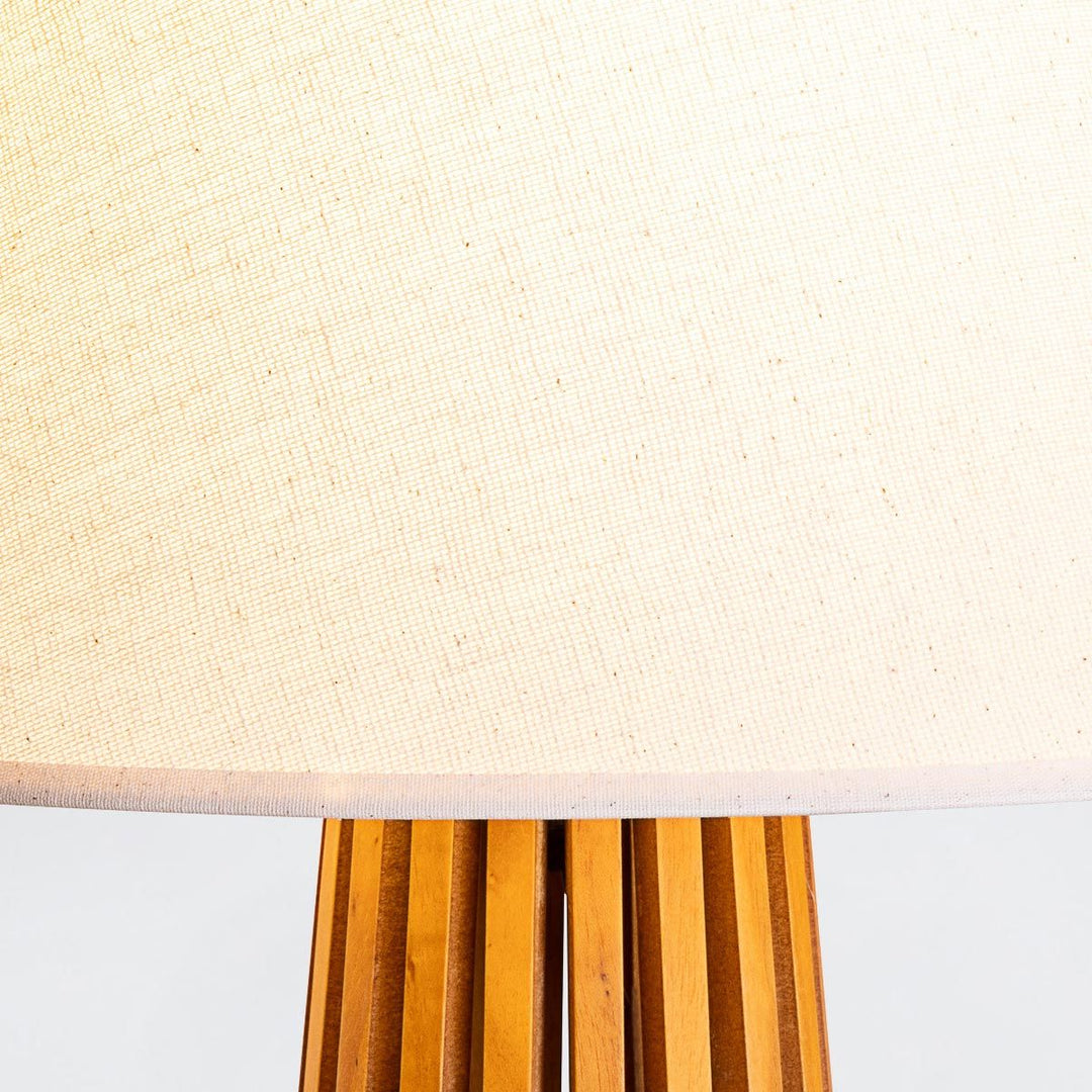 Quintiesse QN-SLATTED-TL-TEAK Slatted Table Lamp Teak