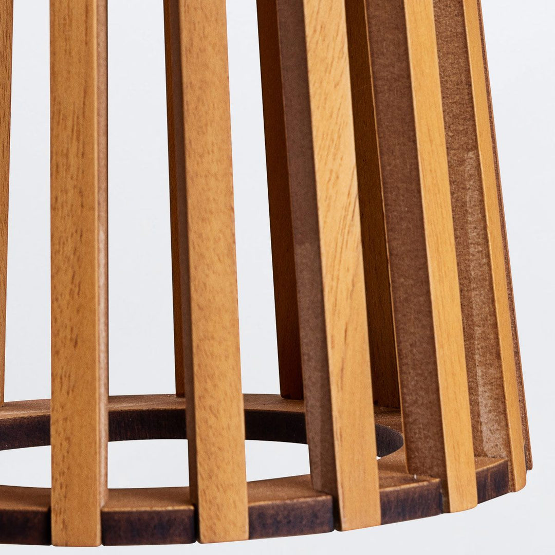 Quintiesse QN-SLATTED-TL-TEAK Slatted Table Lamp Teak