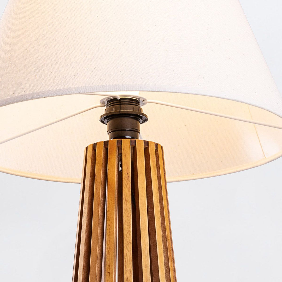 Quintiesse QN-SLATTED-TL-TEAK Slatted Table Lamp Teak