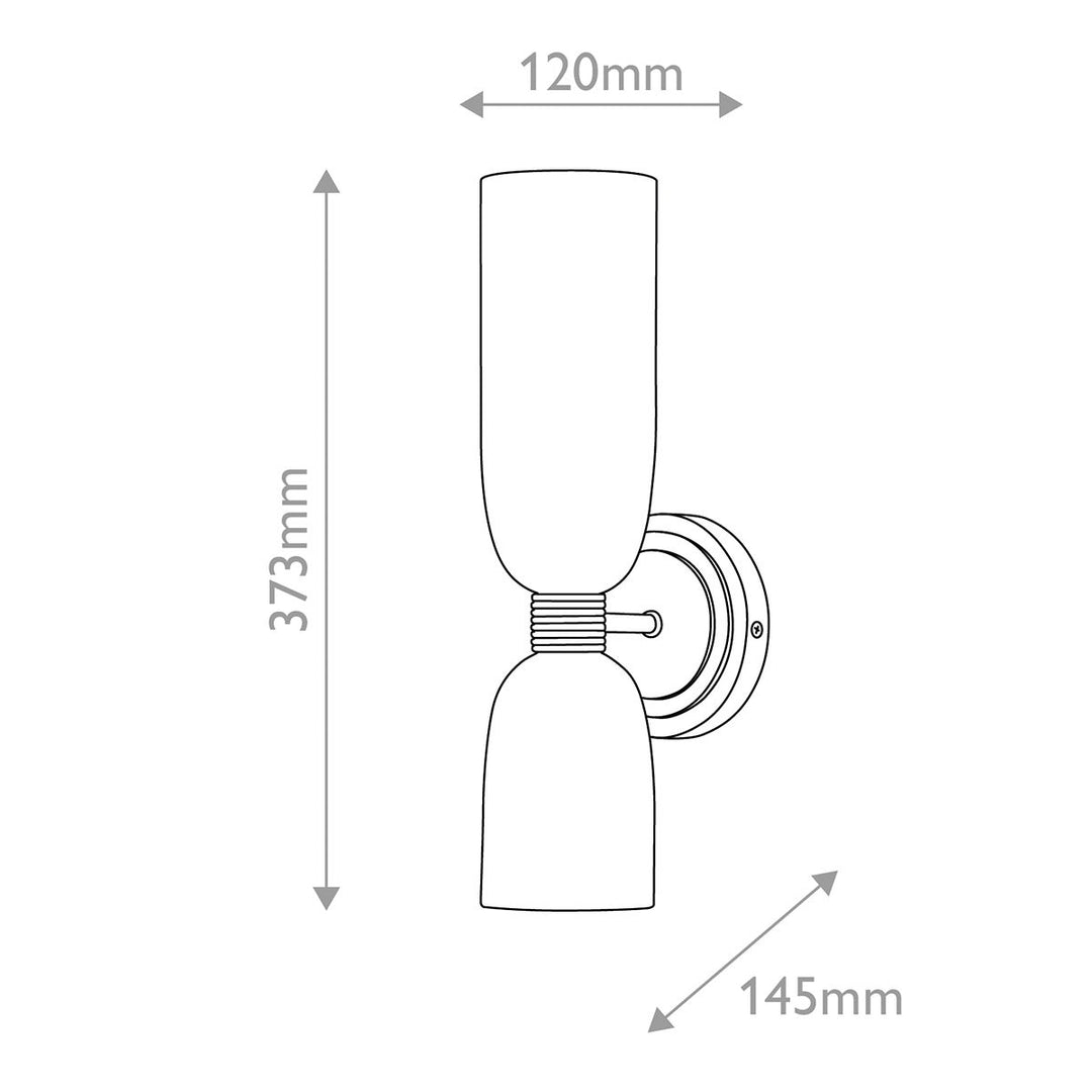 Quintiesse QN-TALLULAH-WB2-BX Tallulah Bathroom 2 Light Wall Light Black Oxide
