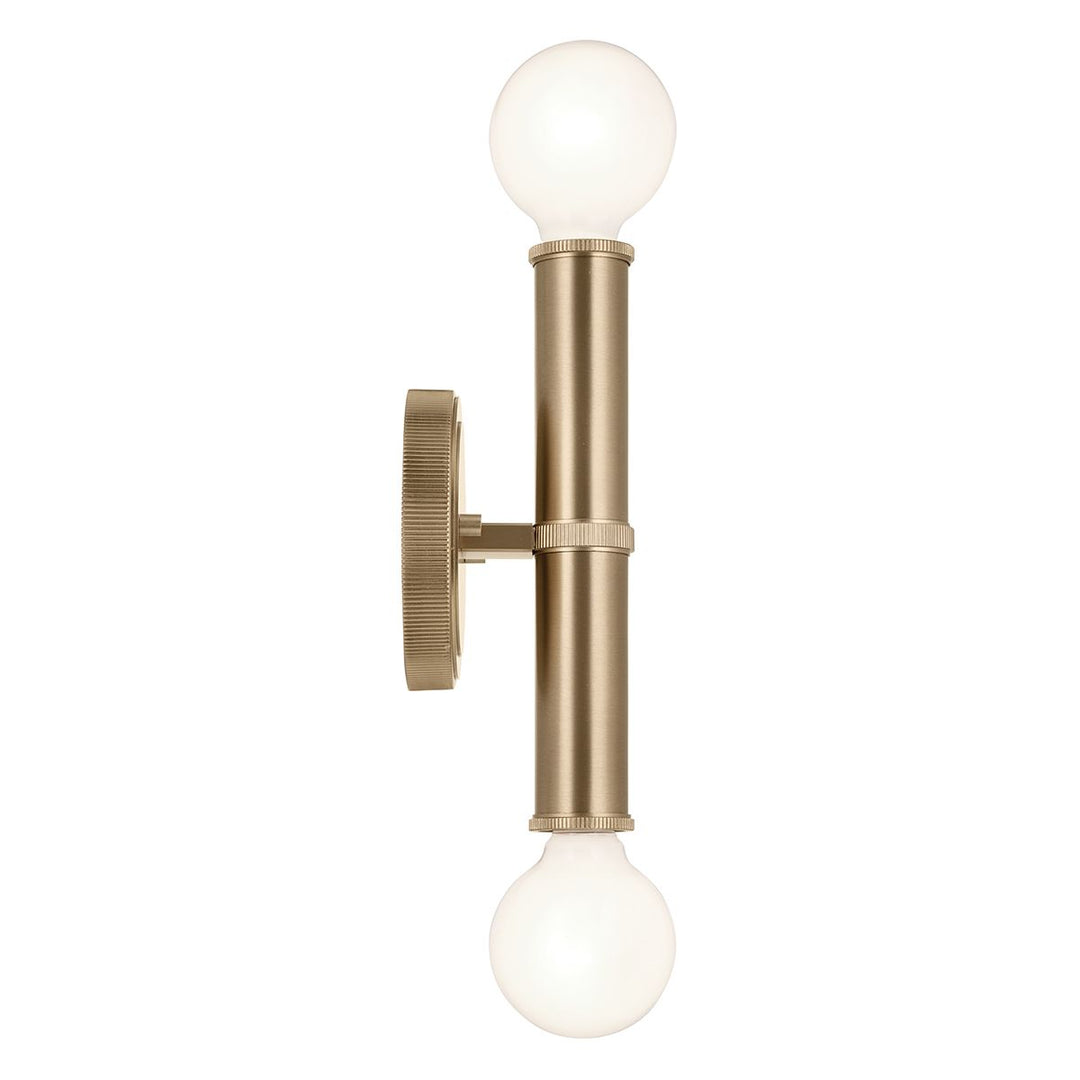 Quintiesse QN-TORCHE-2W-CPZ Torche Bathroom 2 Light Wall Light Champagne Bronze
