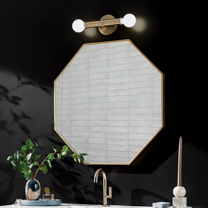 Quintiesse QN-TORCHE-2W-CPZ Torche Bathroom 2 Light Wall Light Champagne Bronze