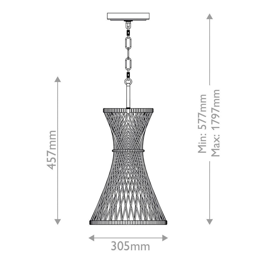 Quintiesse QN-TWYLA-1P-BNG Twyla 1 Light Pendant Burnished Gold