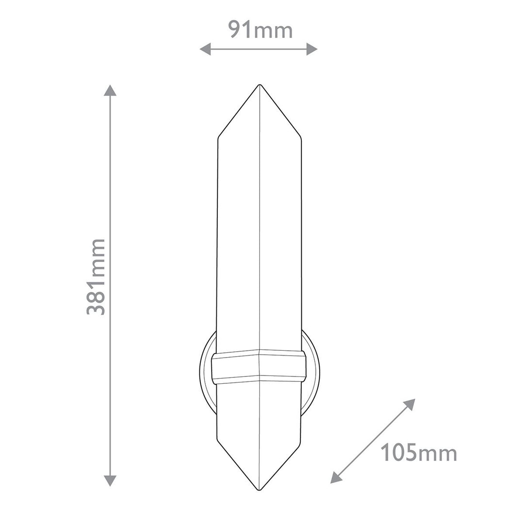 Quintiesse QN-VALENCIA-1WB-UBZ-AR Valencia 1 Light Wall Light Urban Bronze