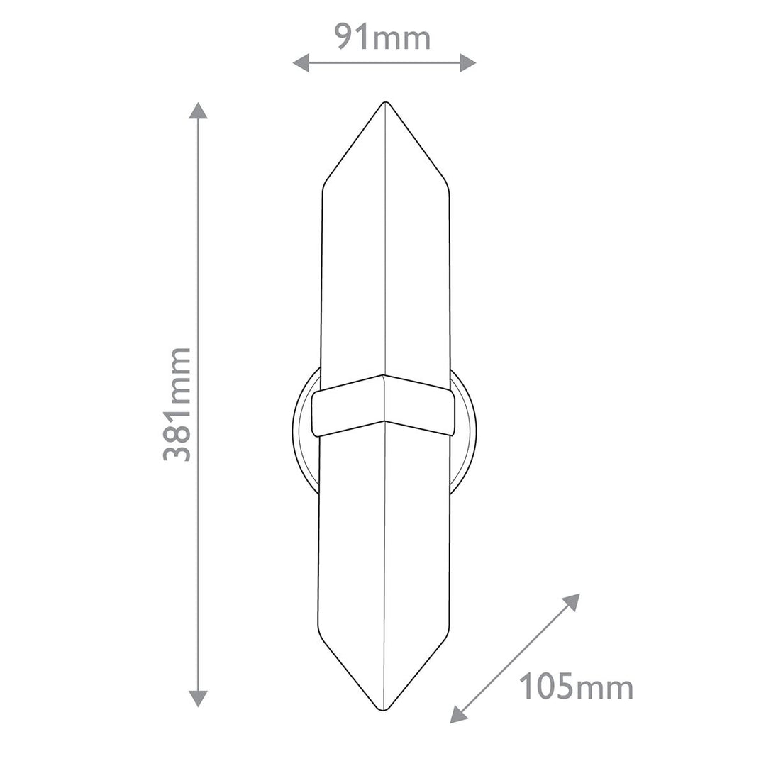 Quintiesse QN-VALENCIA-2WB-UBZ-AR Valencia 2 Light Wall Light Urban Bronze