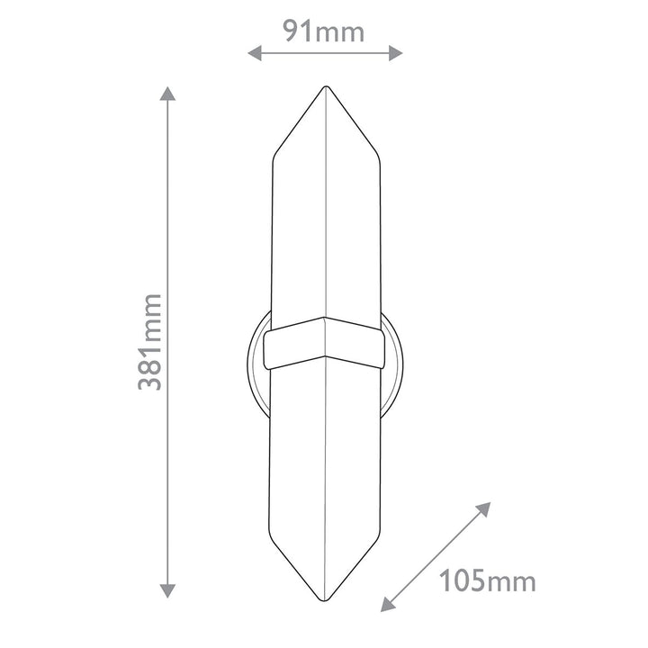 Quintiesse QN-VALENCIA-2WB-UBZ-AR Valencia 2 Light Wall Light Urban Bronze