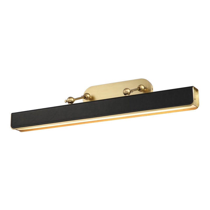 Quintiesse QN-VALISE-PL-L-VBS-TL Valise Picture Large LED Picture Light Vintage Brass/Tuxedo Leather